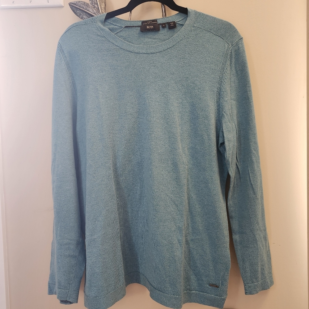 Boss Aqua Long Sleeve Knit Sweater